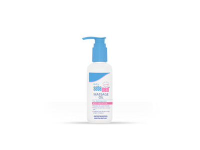 Kūdikių raminamasis masažo aliejus (su dozatoriumi) SEBAMED BABY, 150 ml