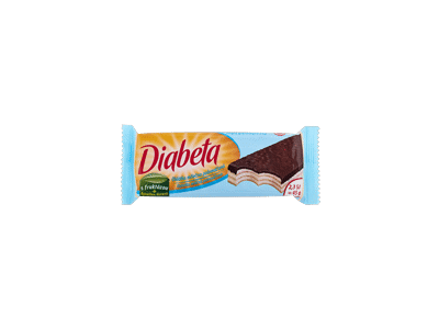 Vafliai DIABETA su pienišku įdaru (su fruktoze), 45 g
