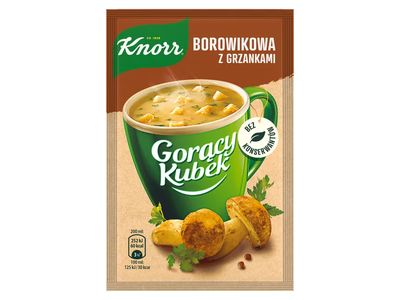 Baravykų sriuba su skrebučiais KNORR CUP-A-SOUP, 16 g