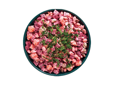 Burokėlių salotos su majonezu, indelyje, 1 kg