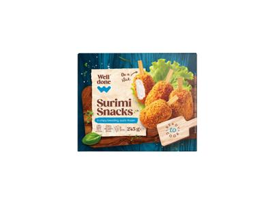 Šaldytos krabų žnyplės WELL DONE iš surimio, 245 g