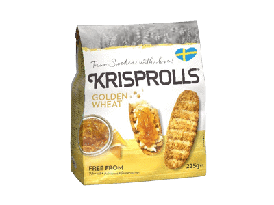 Skrudintos duonelės KRISPROOLS, iš auksinių kviečių, 225 g