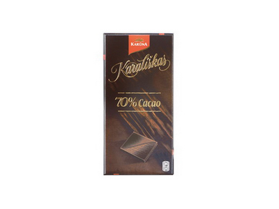Šokoladas KARALIŠKAS, 70% Cocao, 100 g