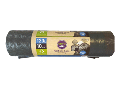 Šiukšlių maišai SIRENA HOME, 120 l, 10 vnt., 1 vnt.