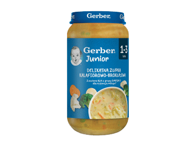 Sriuba GERBER su žiediniu kopustu ir brokoliais, 250 g
