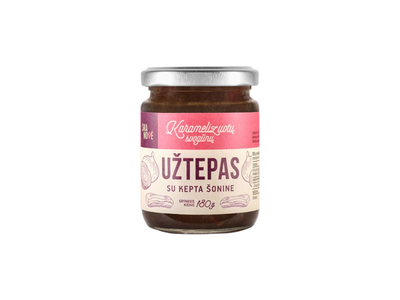 Skanovė Karamelizuotų svogūnų užtepas su kepta šonine 180 g