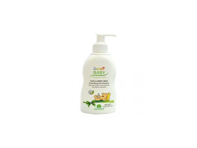 Valomasis veido ir kūno pienelis vaikams su migdolais NATURA HOUSE, 300 ml