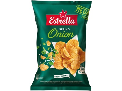 Traškučiai ESTRELLA svogūnėlių skonio, 250g