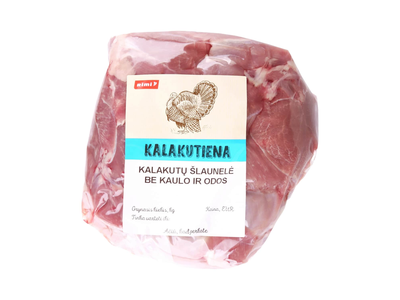 Kalakutų šlaunelė be kaulo ir odos