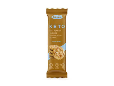 Žemės riešutų sausainių skonio keto baltyminis batonėlis Tekmar, 40 g 