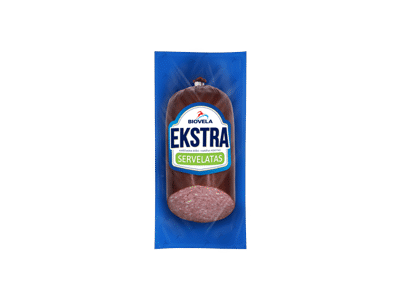 Karštai rūkytas EKSTRA servelatas BIOVELA, a. r., 400 g