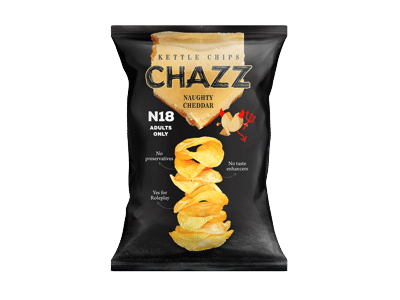 Čederio sūrio skonio bulvių traškučiai CHAZZ, 90 g