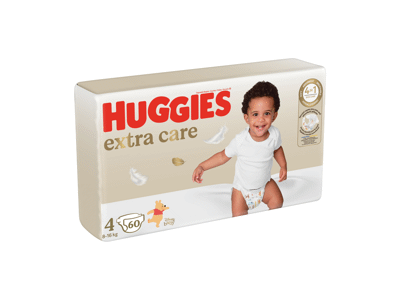 Sauskelnės HUGGIES EXTRA CARE 4, 8-16 kg, 60 vnt.
