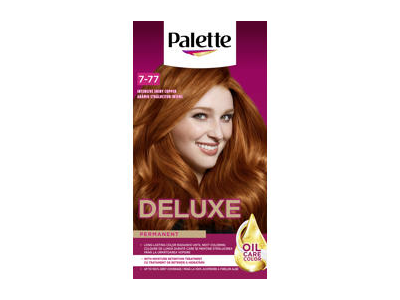 PALETTE DELUXE plaukų dažai 7-77 (562) ryškus spindintis varis 
