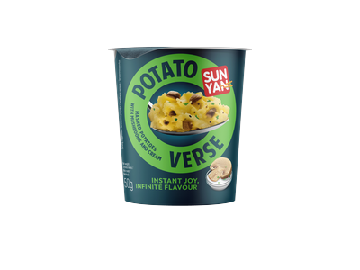 Bulvių košė SUN YAN POTATO VERSE su grybais, indelis, 50g