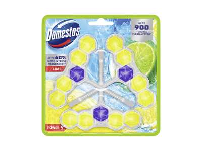 Tual. gaiviklis ir valiklis DOMESTOS POWER 5 LIME, 3 x 50 g, 150 g