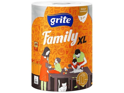 Popieriniai rankšluosčiai GRITE FAMILY XL, 1 rit.