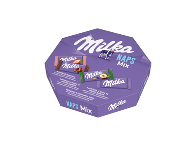 Pieninio šokolado saldainių rinkinys MILKA SINGLE, 138 g