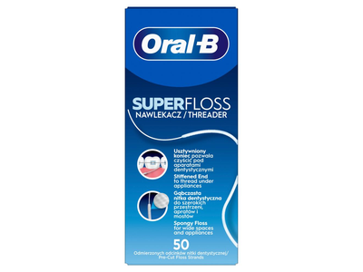 Dantų siūlas ORAL-B Super Floss, 50 vnt.