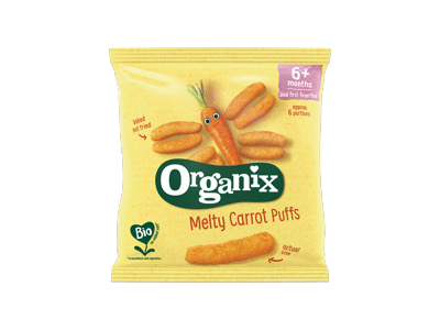 Ekologiškos morkų lazdelės ORGANIX, nuo 6 mėn., 20 g