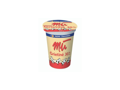 Grietinė MŪ, 30 % rieb., 360 g