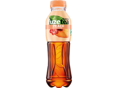 Negazuotas persikų skonio gėrimas FUZE TEA, su kinrožiu ir juodosios arbatos ekstraktu, 0,5l D