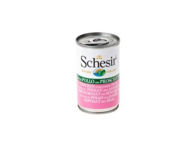 Kačių ėdalas SCHESIR CAT,  su vištiena ir kumpiu, pilnavertis, 140 g