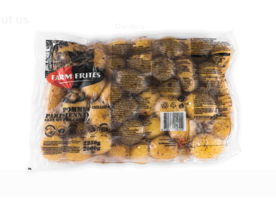 Apvirtos bulvytės FARM FRITES Parisiennes, su odele, 2 kg