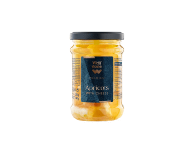 Šviežiu sūriu įdaryti abrikosai WELL DONE PREMIUM, 250 g