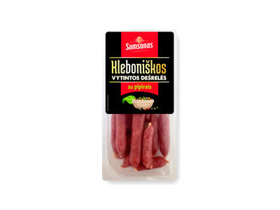 Vytintos KLEBONIŠKOS mini dešrelės su pipirais, a.r., 150 g