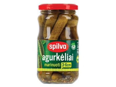Marinuoti agurkėliai SPILVA, 330 g