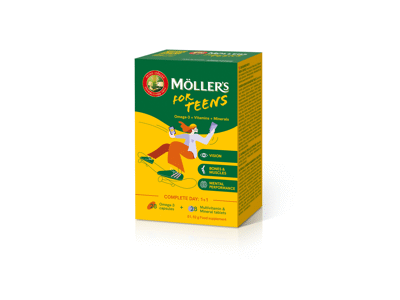Žuvų taukai MÖLLR’S FOR TEENS 28+28, 56 vnt.