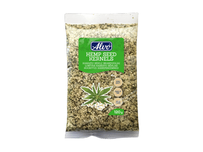 Lukštentos kanapių sėklos ALVO, 120 g