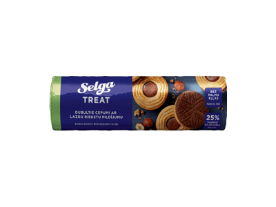 Sausainiai SELGA TREAT su lazdynų riešutų įdaru, 205 g