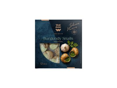 Šaldytos tradicinės burgundiškos sraigės WELL DONE PREMIUM, 100 g