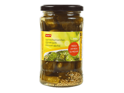 Marin. agurkai RIMI su medumi, 350 g / 180 g