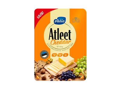 VALIO Atleet cheddar sūris, raikytas, 150 g