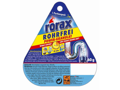 Kanalizacijos vamzdžių valiklis RORAX, 60 g
