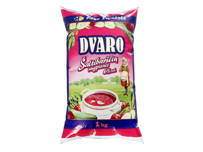 DVARO šaltibarščių rūgpienis, 6 % rieb., 1 kg