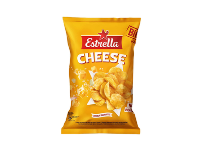 Vingiuotai pjaustyti traškučiai ESTRELLA, sūrio skonio, 180 g
