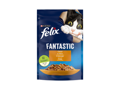 Konservuotas kačių ėdalas FELIX su vištiena, 85 g