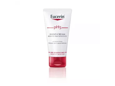 EUCERIN rankų kremas jautriai odai SENSITIVE SKIN PH5, 75 ml