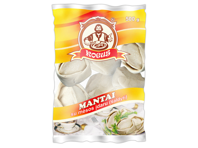 Šaldyti mantai KOGUS, su mėsos įdaru, 500 g