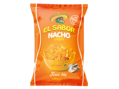Kukurūzų traškučiai EL SABOR, BBQ skonio, 100 g