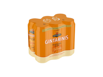 Alus ŠVYTURYS GINTARINIS, 4,6 %, 10 x 0,5l