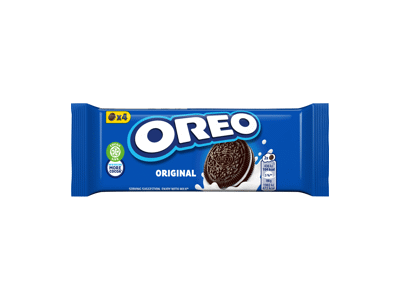 Kakaviniai sausainiai OREO su vanilės skonio įdaru, 44 g