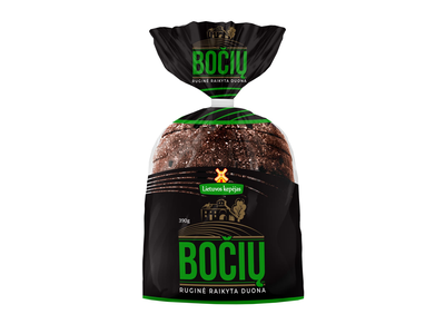 Juoda duona BOČIŲ LK, raikyta, 390 g