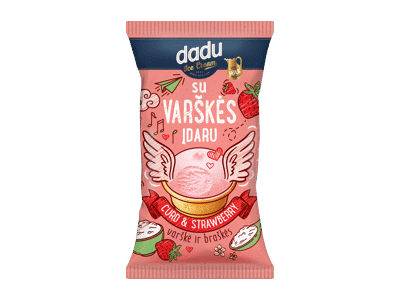 DADU Mini braškių sk. plombyras su varške, 42 g