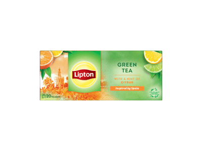 Žalioji arbata su citrina LIPTON, 20 vnt., 26 g