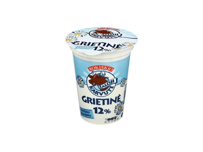 Grietinė ŽALOJI KARVUTĖ, 12 % rieb., 400 g